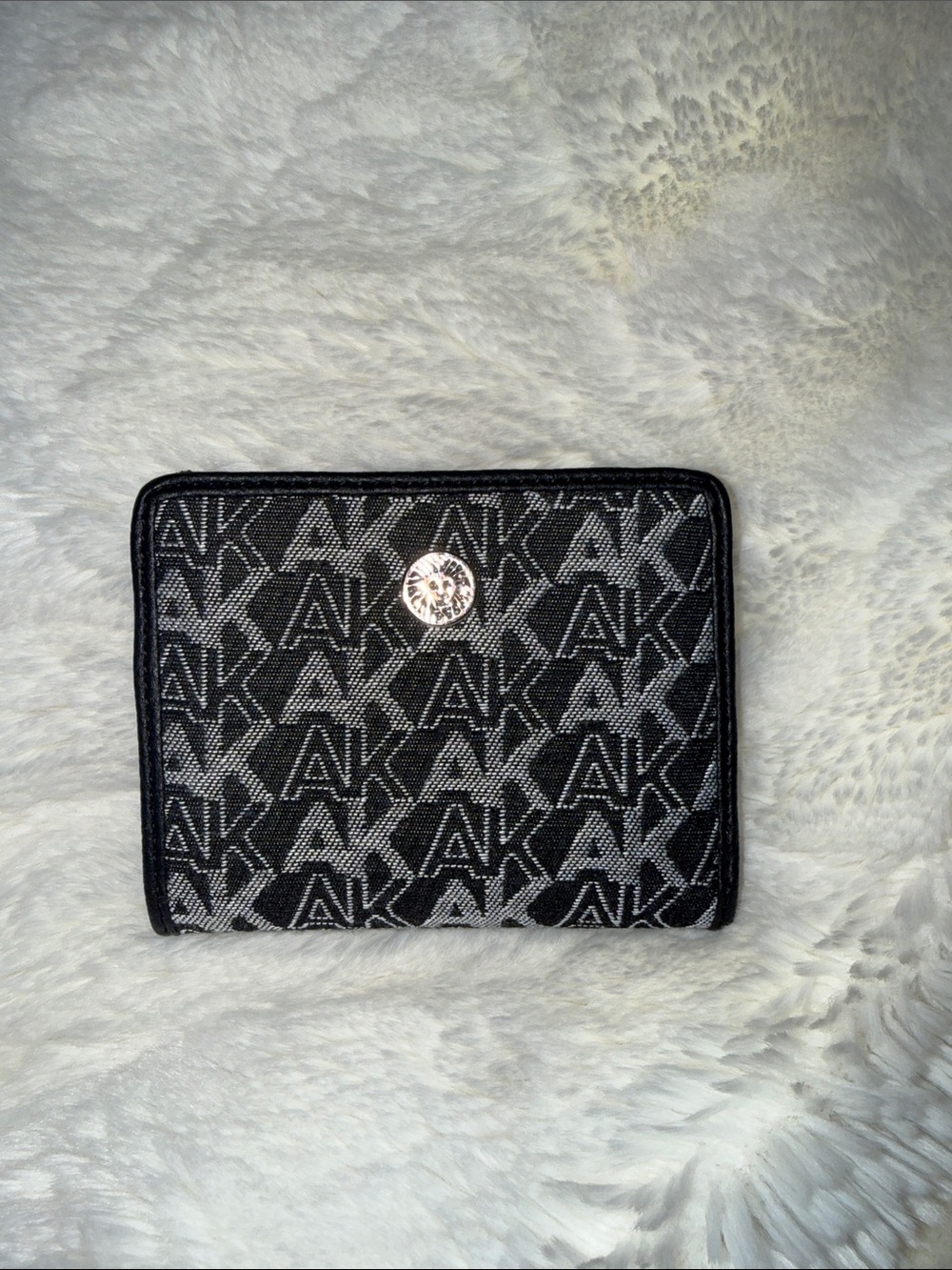 AK Monogram Black & Gray Wallet